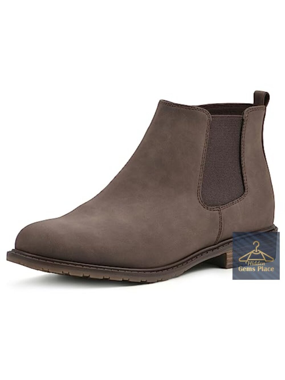 Chelsea Ankle Bootie Block Heel Zip Almond Toe PU Casual Fall